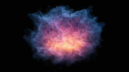 Abstract Colorful Explosion Nebula
