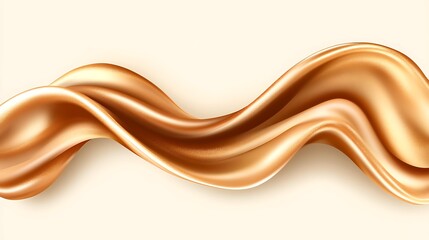 Golden Liquid Wave Abstract Design Background
