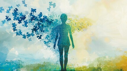 Conceptual Visualization of Neurodevelopmental Disorders and Brain Development. Autism Spectrum Disorder. Illustration of ADHD: Hyperactivity, Impulsivity, and Inattention. Intellectual Disabilities