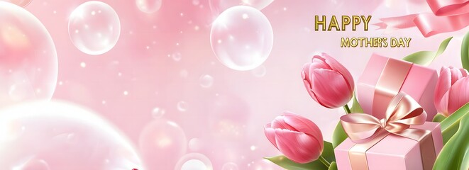 Happy Mother's Day Mother's text banner