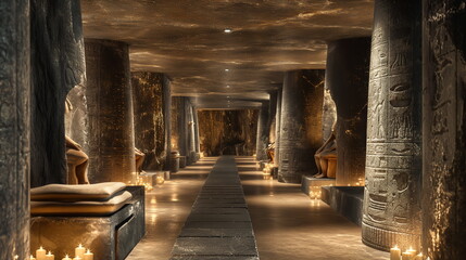 Ancient - Saqqara houses sarcophagi with granite w_003