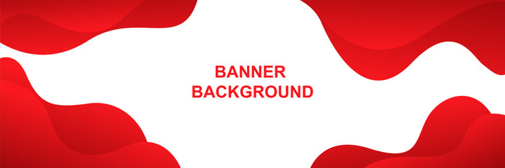 Abstract red banner background with liquid wave shapes. Modern gradient color. Template banner background for sales, business, ads, events, web, pages, and headers