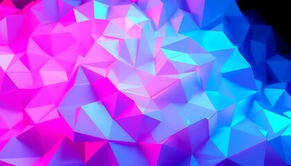 Obraz premium Abstract Low Poly Neon Pink And Blue Texture