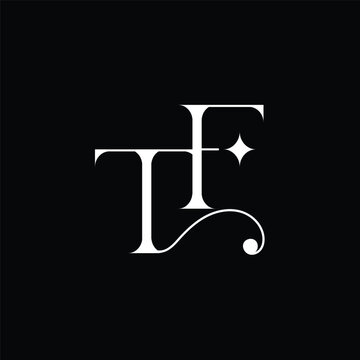 Initial letter TF logo design