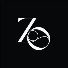 Initial letter ZO logo design