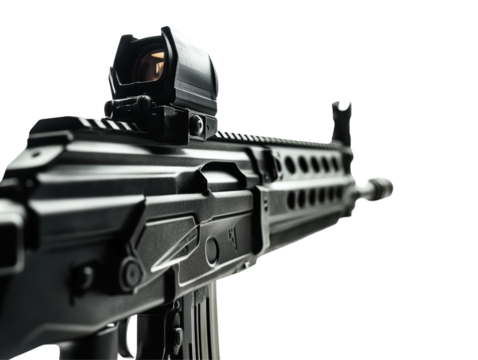 Isolated Rifle with Scope