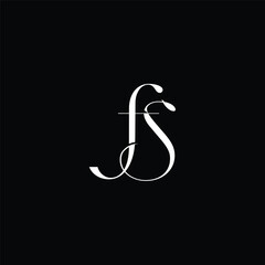 Initial letter fs logo design