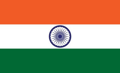 The flag of india official national flag isolated vector
