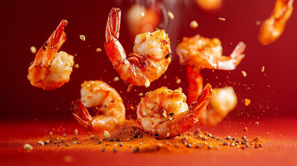 Crispy grilled shrimps 