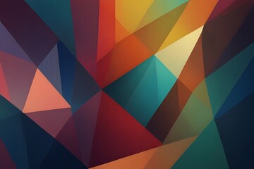 Abstract background with translucent geometric shapes. Shades of colors. Generative AI