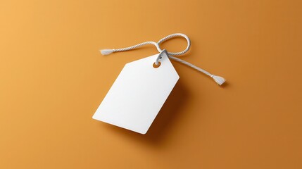 Sleek white background featuring a price tag icon, perfect for retail concepts Professional design for marketing and branding needs