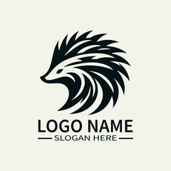 Sharp and Futuristic Hedgehog Logo Design, Cyberpunk Hedgehog Logo, Tech Hedgehog Mascot