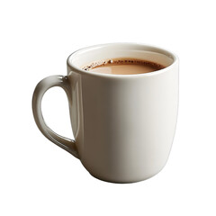 [Transparent Background PNG]A White Coffee Mug Filled with Hot Beverage