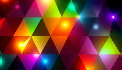 Obraz premium Abstract Colorful Triangular Geometric Pattern Design