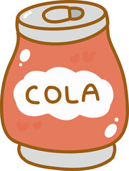 Cute cola cartoon doodle vector