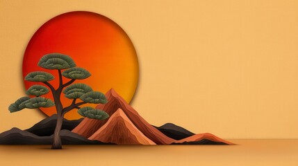 A motivational quote written in bold typography on a serene mountain background with warm golden tones. High Quality