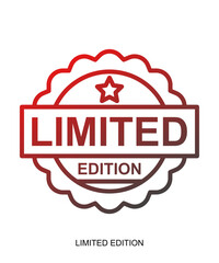 Product presentation icon with red gradient lines that show assertiveness and courage