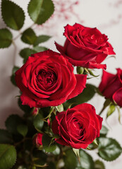 Naklejka premium bunch of red roses