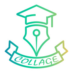 mortarboard Line Gradient Icon