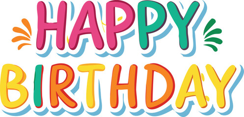 Happy birthday typography