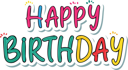 Happy birthday typography