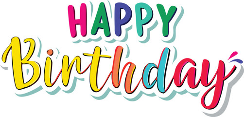 Happy birthday typography