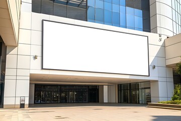 Obraz premium Blank Mockup Outdoor Advertising with Copy Space on Building for High Visibility