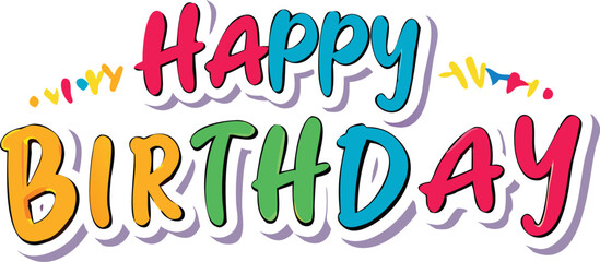 Happy birthday typography