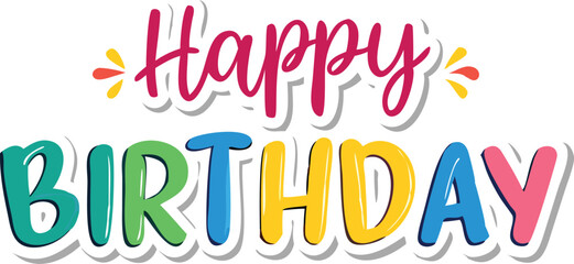 Happy birthday typography