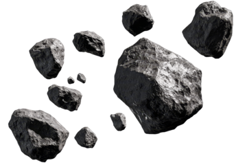 [Transparent Background PNG]Abstract Floating Rocks Composition