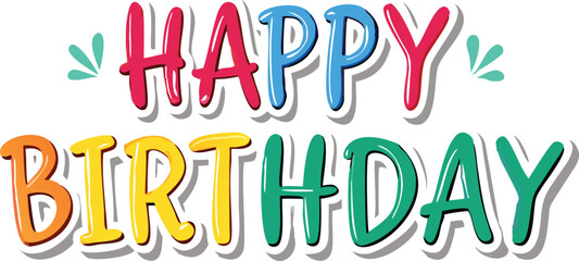 Happy birthday typography