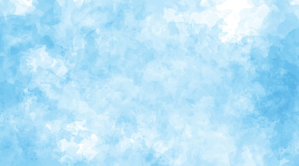 Obraz premium Pastel blue paper texture pattern background with space, Hand painted blue watercolor background.