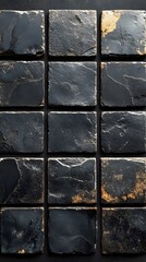 Naklejka premium A seamless grid of small white squares on a charcoal gray canvas.