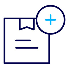 Add delivery package Outline Color icon
