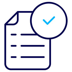 Approved Document Outline Color icon