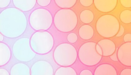 Abstract pastel circles gradient background design
