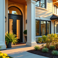 Luxury Home Exterior: Modern Architectural Design and Landscaping