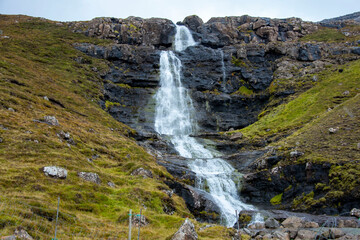 Svartidalurfoss Waterfall - Faroe Islands