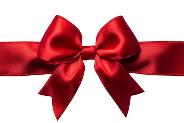 [Transparent Background PNG]Elegant Red Ribbon Bow Decoration
