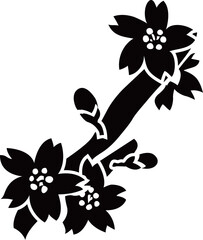 桜の枝ベクターイラスト