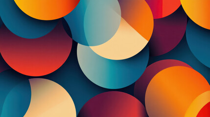 Colorful abstract circles, artistic background.