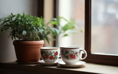 cup of tea on the table