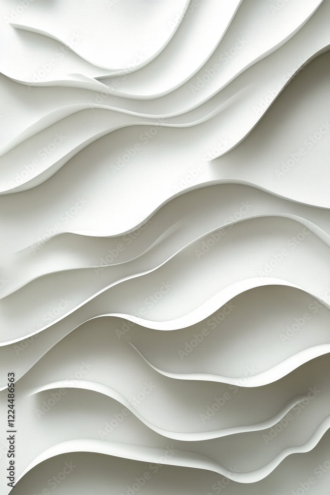 Aufkleber white abstract wave pattern with subtle texture creating a modern and elegant background