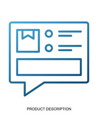 Product presentation icon of blue gradient line which shows softness and stability.