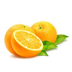 orange with leaves