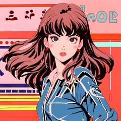 women smilling, 笑っている女性 , アニメの笑顔のイラスト、笑顔のアニメの女の子、かわいいアニメの女の子, Anime girl smilling, AI generative, Ai anime girl illustrations