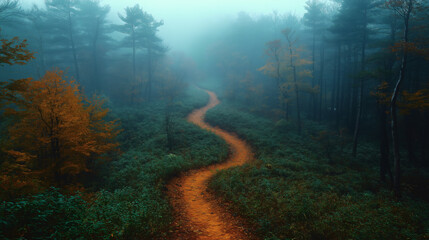Fototapeta premium Misty Forest Path