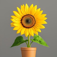 Obraz premium A high-definition image of a sunflower in full bloom with vibrant yellow petals. High Quality