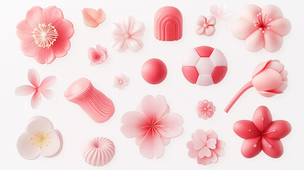 3D, 桜, 花, 模様, フローラル, ピンク, ベクター, シームレス, デザイン, 花, 愛, イラスト, 文科系, 壁紙, とぶ, デコレーション, 自然, ハート, ばら, ビンテージ, 葉, カード, バレンタイン, 色, サマータイム, 装飾品, 植える