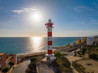 Faro de la ciudad de Adra en Almeria Andalucia